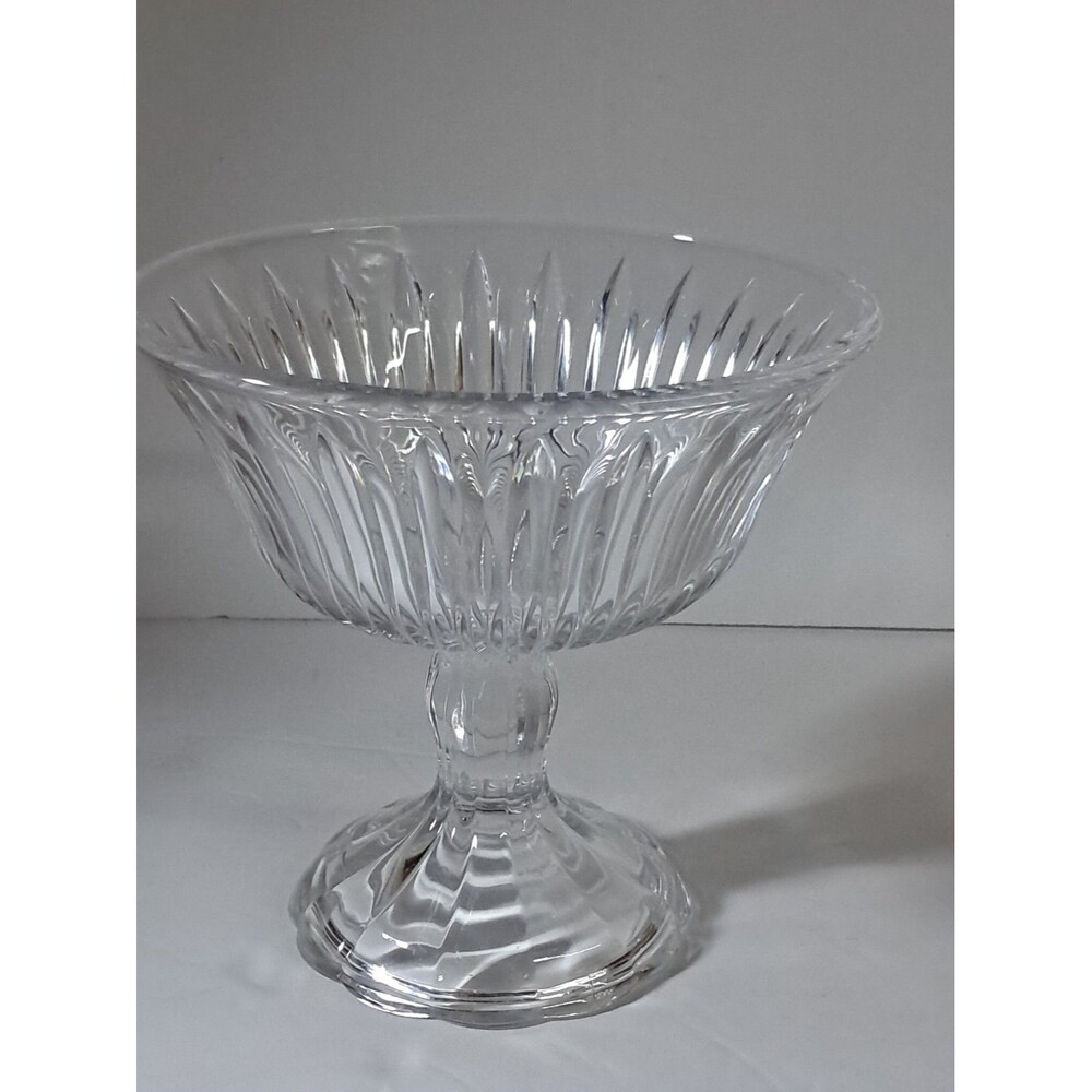 Possibly A Vintage Hoosier Glass Clear Footed Compote/Candy Dish